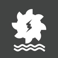 Wasserkraft Glyphe umgekehrtes Symbol vektor