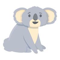 lächelnder koala-ikonen-karikaturvektor. süßer Bär vektor