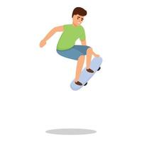 Freestyle-Sprung-Skateboard-Symbol, Cartoon-Stil vektor