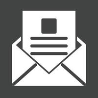 E-Mail-Glyphe invertiertes Symbol lesen vektor