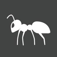 Ant II Glyphe invertiertes Symbol vektor