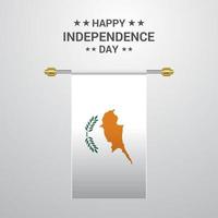 zypern unabhängigkeitstag hängender flaggenhintergrund vektor