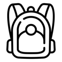 Mode-Rucksack-Symbol, Umrissstil vektor