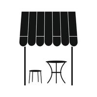 Straße französisches Café-Symbol, einfacher Stil vektor