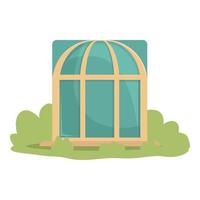 Glas-Mini-Haus-Symbol Cartoon-Vektor. Zeltcamping vektor