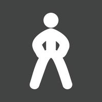 Invertiertes Symbol für Fitness-Glyphe vektor