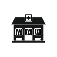 Krankenhausgebäude-Ikone, einfacher Stil vektor