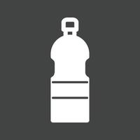 Umgekehrtes Symbol für Wasserflaschen-Glyphe vektor