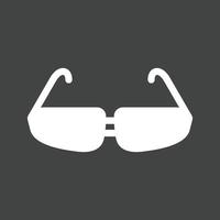 glasögon glyf inverterad ikon vektor