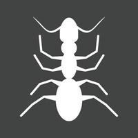 Ameisen-Glyphe invertiertes Symbol vektor