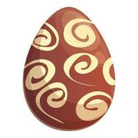 Spirale Schokoladenei Symbol Cartoon Vektor. Ostern Süßigkeiten vektor
