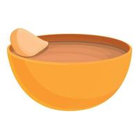 soppa skål ikon tecknad serie vektor. varm mat tallrik vektor