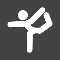 Yoga-Pose II Glyphe umgekehrtes Symbol vektor