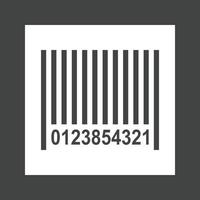 Barcode-Glyphe invertiertes Symbol vektor