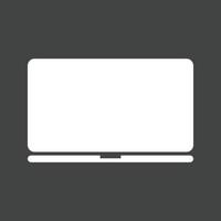 laptop glyf inverterad ikon vektor