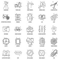 25 Business-Konzept-Mix-Linie-Icon-Set vektor