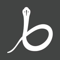 Invertiertes Symbol für Schlangenglyphe vektor
