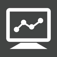 statistik glyf inverterad ikon vektor