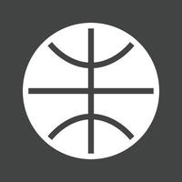 Basketball-Glyphe umgekehrtes Symbol vektor