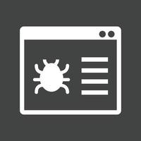 Invertiertes Symbol für Webcrawler-Glyphe vektor