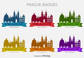 Vector Prague City Bunte Abzeichen