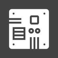 Motherboard-Glyphe invertiertes Symbol vektor