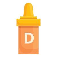 Serum-Vitamin-D-Symbol, Cartoon-Stil vektor