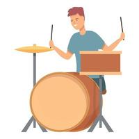 rock drums set symbol cartoon vektor. Sänger Gitarre vektor