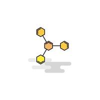 flacher Symbolvektor für chemische Bindungen vektor