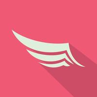 vinge ikon i platt stil vektor