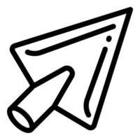 Bogenschütze-Pfeil-Metall-Symbol, Umriss-Stil vektor