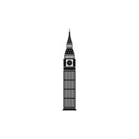 big ben in westminster, londoner symbol, einfacher stil vektor