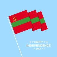 transnistria oberoende dag typografisk design med flagga vektor
