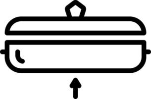 linje ikon för lägre vektor