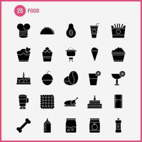 Lebensmittel solide Glyphen-Icons für Infografiken, mobiles Uxui-Kit und Druckdesign umfassen Tee, Kaffee, Lebensmittel, Mahlzeit, Pfeffer, Salz, Lebensmittel-Mahlzeit-Sammlung, modernes Infografik-Logo und Piktogrammvektor vektor