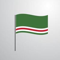 tjetjenska republik av lchkeria vinka flagga vektor