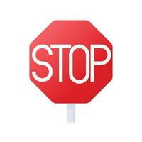 Stop-Schild-Symbol, Cartoon-Stil vektor