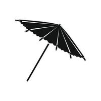 asiatische Sonnenschirm- oder Regenschirm-Ikone, einfacher Stil vektor