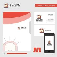 Alarm-Business-Logo-Datei-Cover-Visitenkarte und mobile App-Design-Vektorillustration vektor