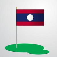 Laos-Fahnenmast vektor