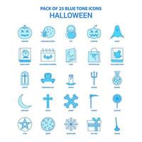 Halloween-Blauton-Icon-Pack 25 Icon-Sets vektor