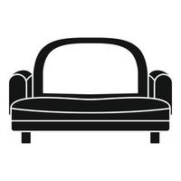 fåtölj soffa ikon, enkel stil vektor