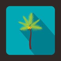 Kokospalmen-Symbol, flacher Stil vektor