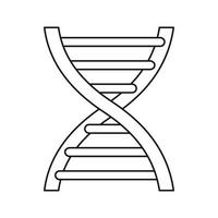 DNA-Symbol im Umrissstil vektor