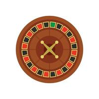 Casino-Roulette-Symbol, flacher Stil vektor