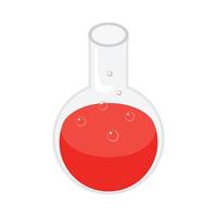 rotes Tranksymbol, isometrischer Stil vektor