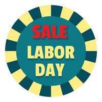 Labor Day Sale Logo-Symbol, flacher Stil vektor