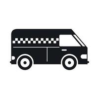 minibus taxi ikon, enkel stil vektor