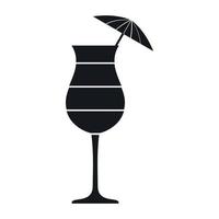 Schichtcocktail mit Regenschirm-Symbol vektor