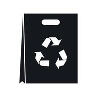 Paket-Recycling-Symbol, einfacher Stil vektor
